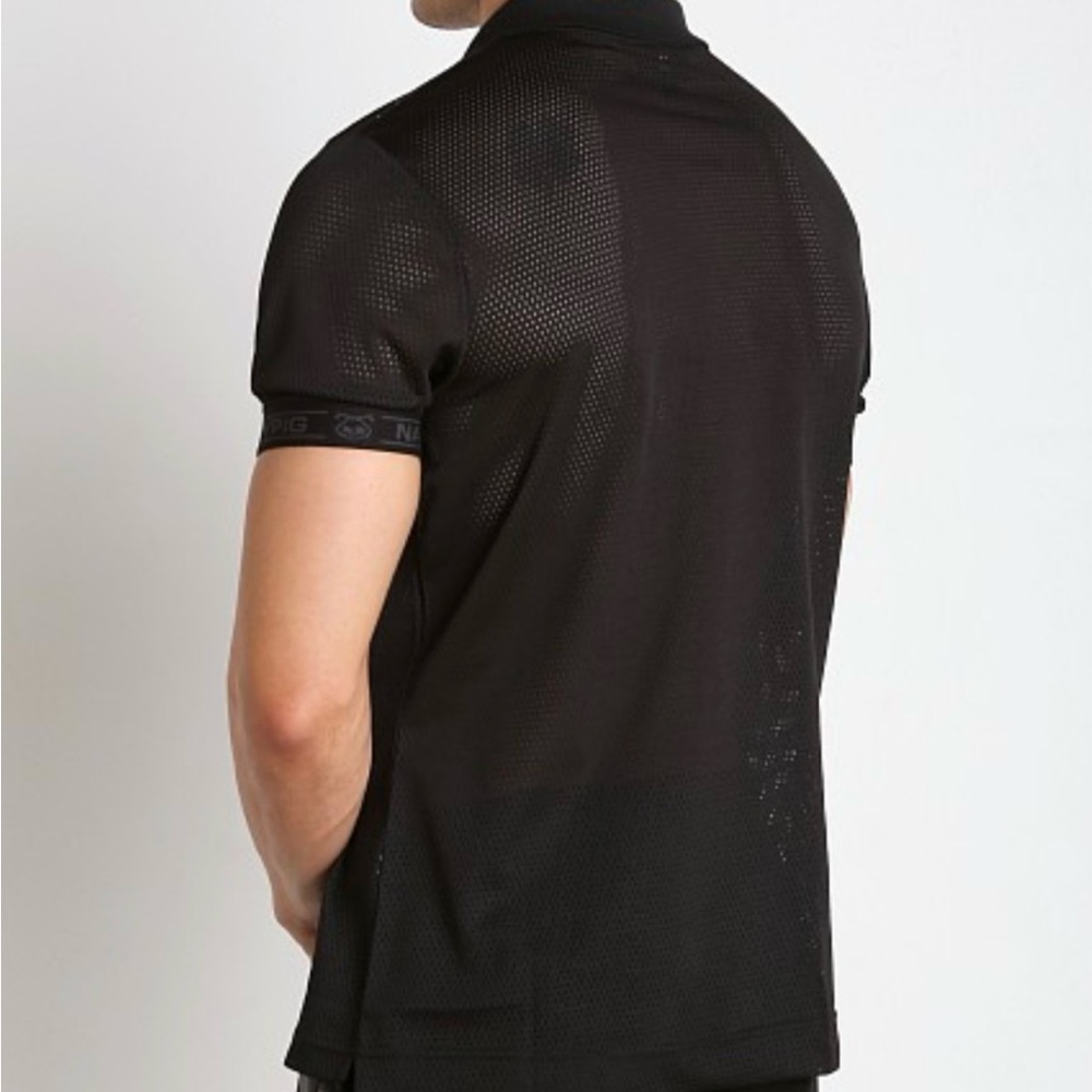 🐷 Nasty Pig Penalty Black Mesh Polo - Picture 2 of 11